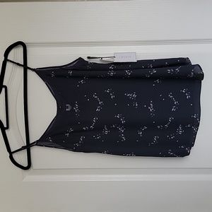 NWT 1. State V Neck Cami with Chiffon Insert